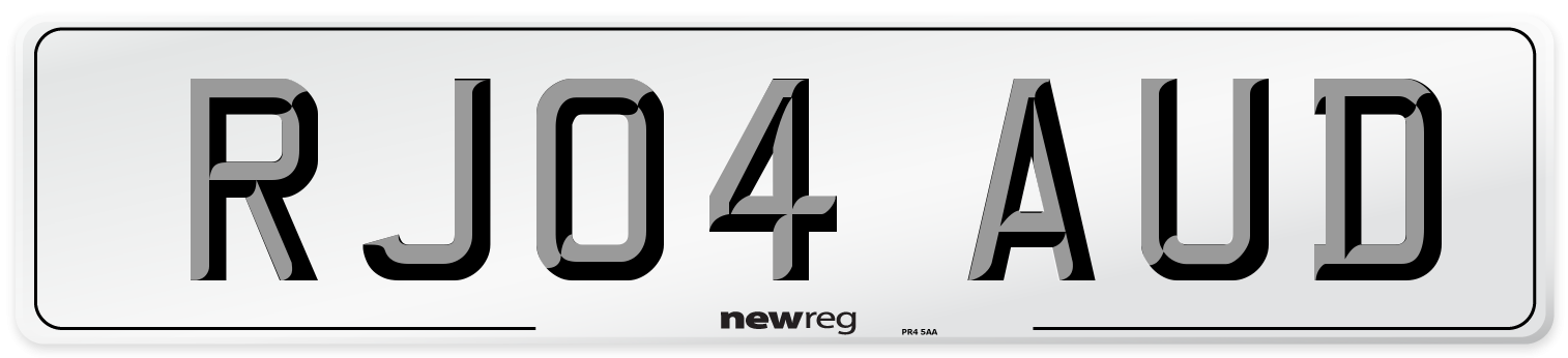 RJ04 AUD Number Plate from New Reg
